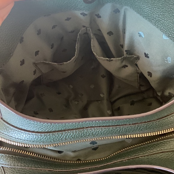 Kate Spade Leila Med. Triple Compartment Shoulder Bag Dark Evergreen - Picture 8 of 15